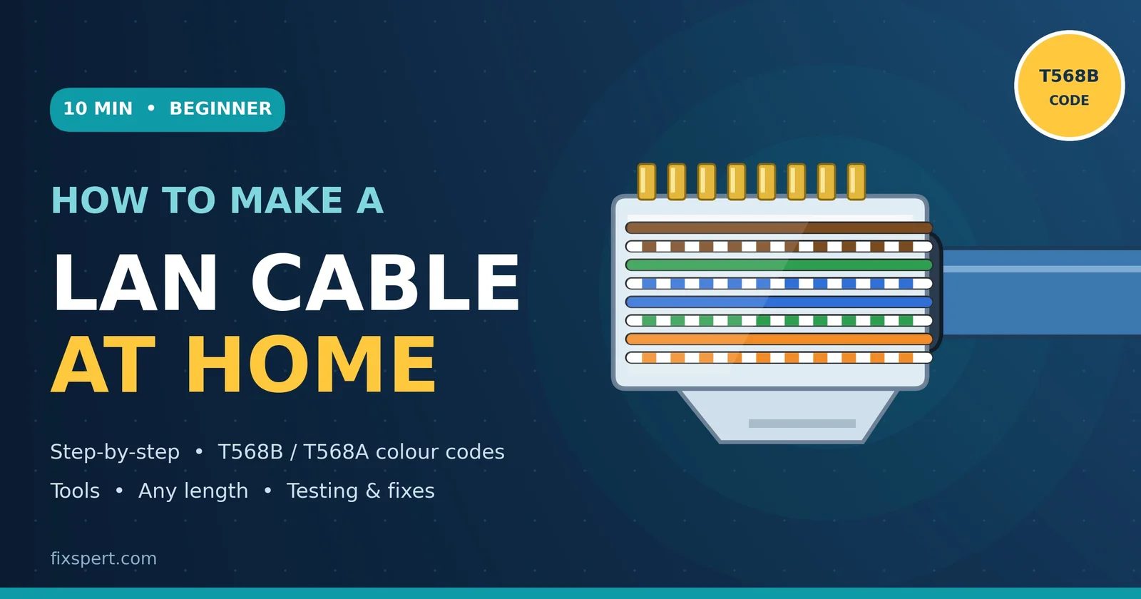 How to Make a LAN Cable at Home (Step-by-Step + Color Codes)