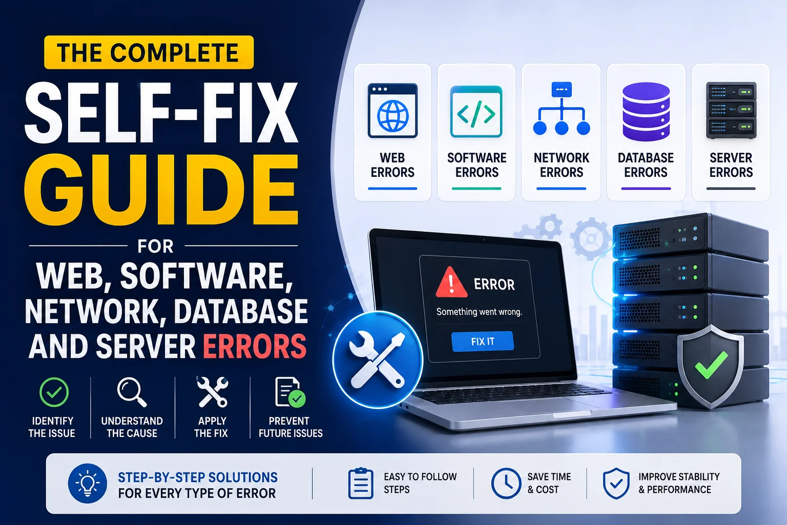 The complete self-fix guide for web, software, network, database and server errors